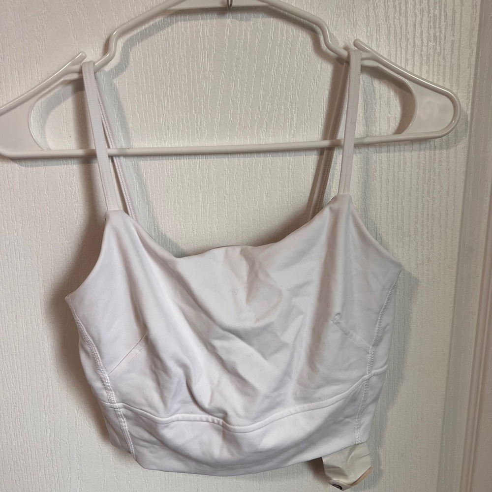 Lululemon Align Tank White Strappy Cropped Athletic Yoga Top Size 4 USED‎